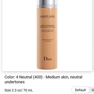 DIOR Airflash Spray Foundation ~ Shade 400